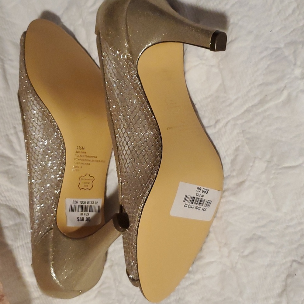 I Miller Womens Fiza Peep Toe Cone Heel Pumps - Picture 4 of 8